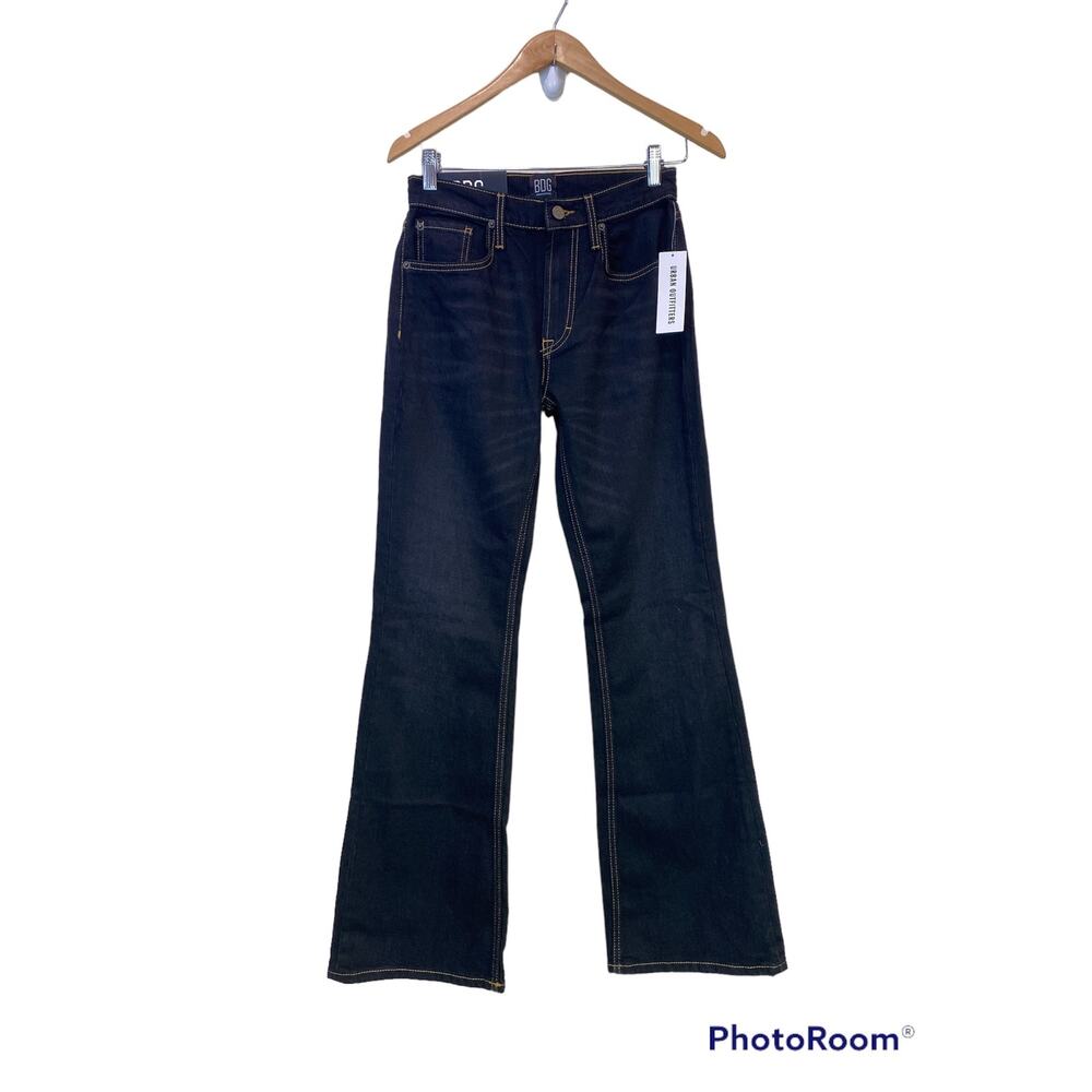 NWT Urban Outfitters 25us /90's Boot Cut Black Noir Color-Dark Blue  Flare